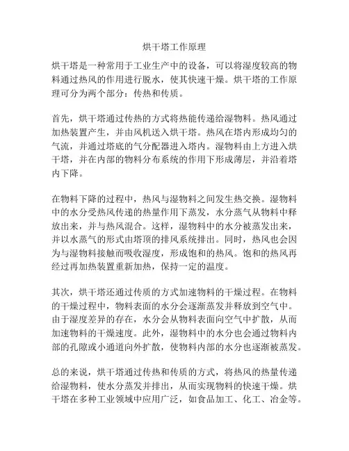 烘干塔工作原理