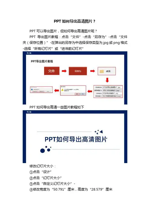 PPT如何导出高清图片？