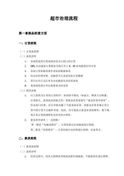 超市门店作业流程