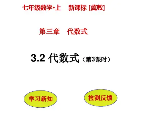 代数式(第3课时)PPT课件(冀教版)