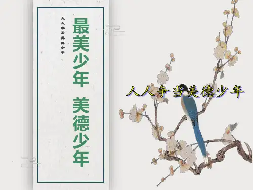 最美少年-美德少年-PPT