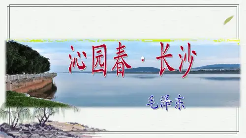 《沁园春长沙》课件(共45张PPT)