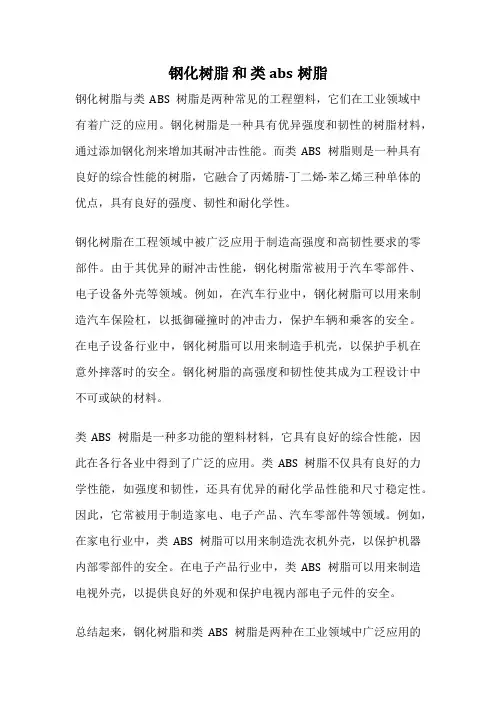 钢化树脂 和 类abs树脂
