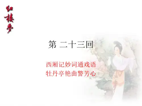 《红楼梦》23回