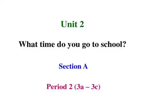 人教版七年级英语下册 Unit 2 Section A Grammar focus 3a—3c 课件(共21张PPT)