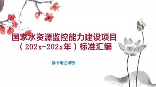 国家水资源监控能力建设项目(202x 202x年)标准汇编