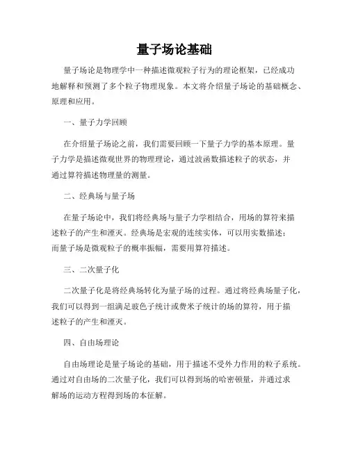 量子场论基础