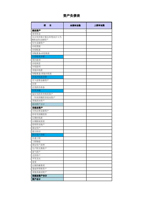 新现金流量表(模板)