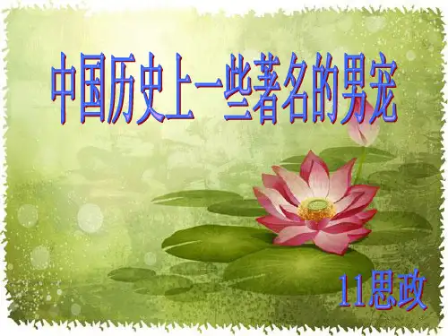 历史上一些有名的男宠