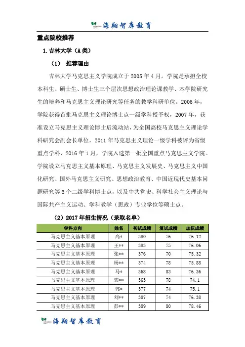 考研-吉林大学马克思主义学院
