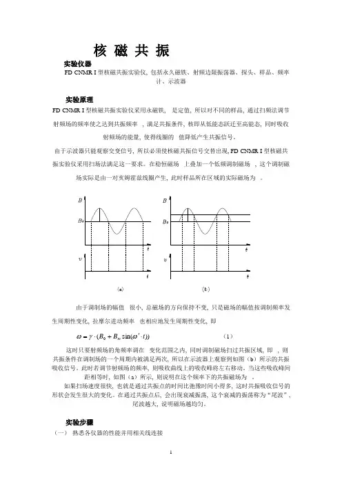 核磁共振实验报告_3