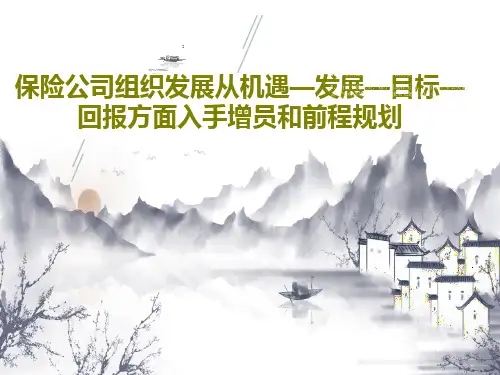 保险公司组织发展从机遇—发展—目标—回报方面入手增员和前程规划共36页PPT