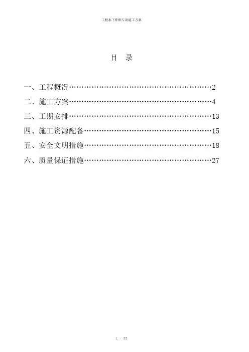 工程水下炸礁专项施工方案