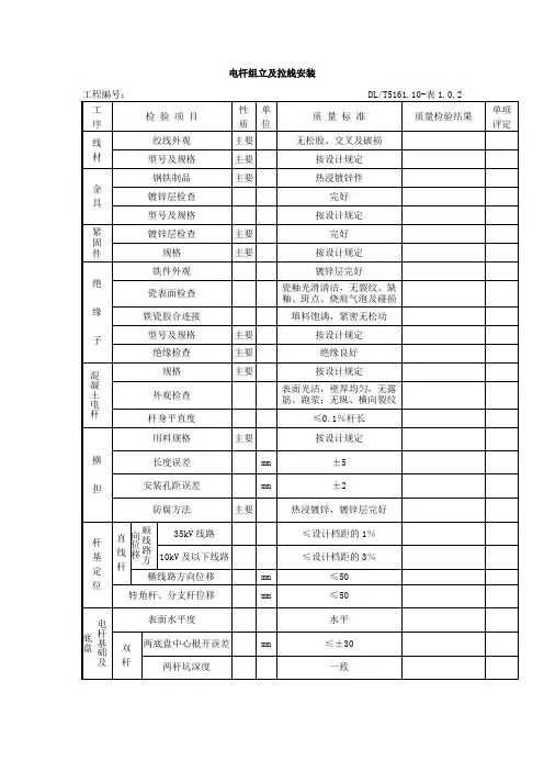 35Kv集电线路表格