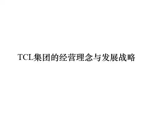 TCL集团的经营理念与发展战略