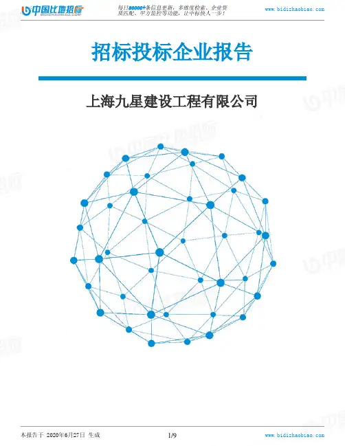 上海九星建设工程有限公司-招投标数据分析报告