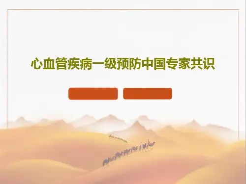 心血管疾病一级预防中国专家共识38页PPT
