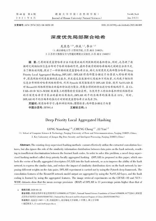 深度优先局部聚合哈希