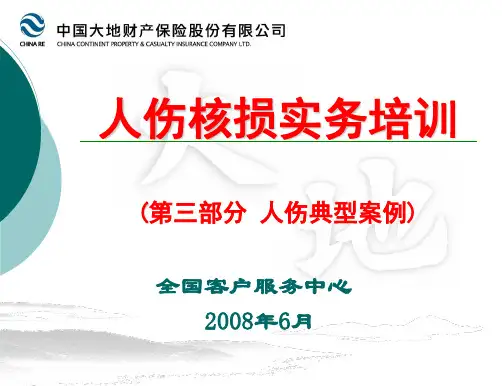 人伤核损实务培训第三部分