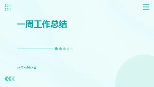一周工作总结PPT