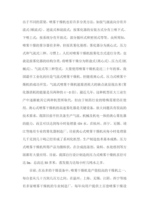 喷雾干燥机介绍