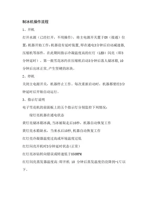 制冰机操作流程