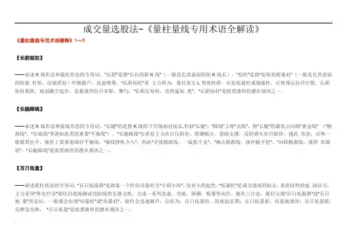 成交量选股法-《量柱量线专用术语全解读》