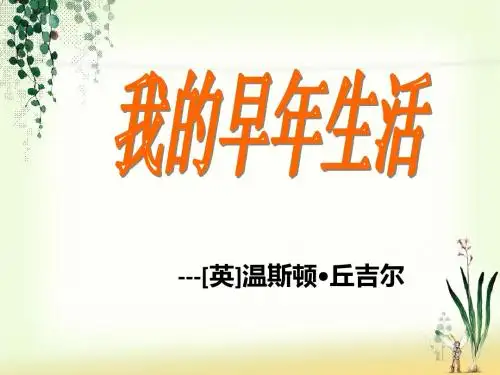 《我的早年生活》ppt课件(19页)