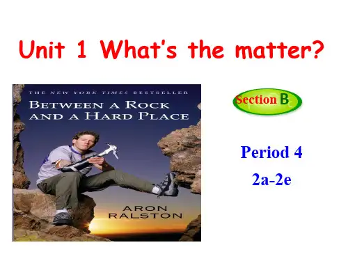新人教版八年级下册英语Unit 1 What's the matter  Section B(2a-2e) 课件