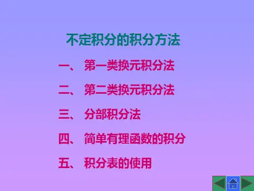 高等数学(第三版)课件：不定积分的积分方法