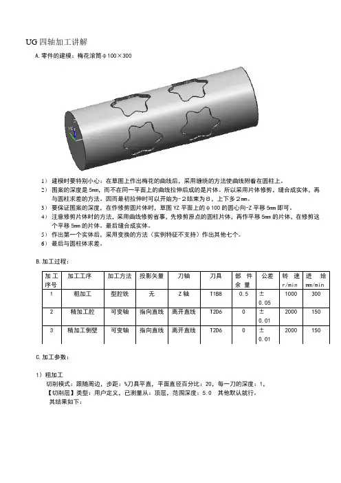 UG四轴加工讲解