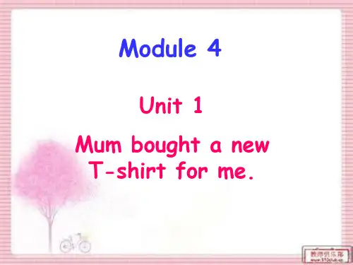 外研版五年级上册M4-U1-Mum-bought-a-new-T-shirt-for-me