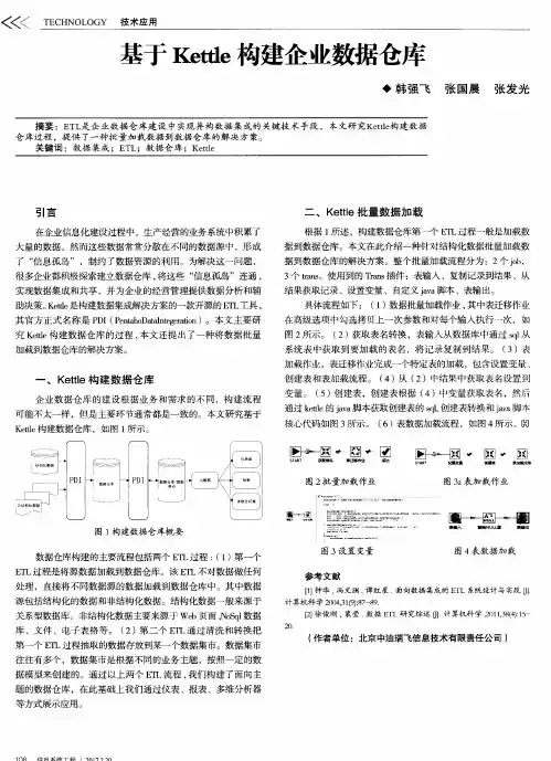 基于Kettle构建企业数据仓库