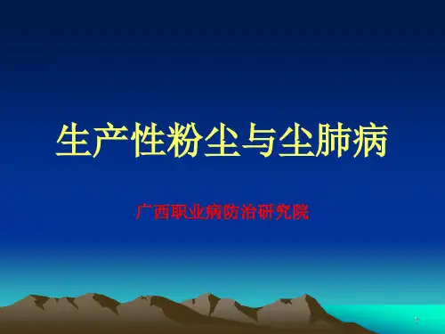生产性粉尘与尘肺病