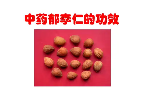 中药郁李仁的功效