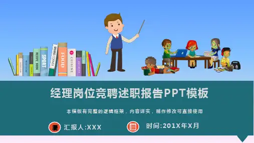 经理岗位竞聘述职报告PPT模板