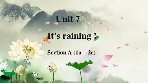 Uni7 Section   A  1a-2c 课件人教版英语七年级下册 