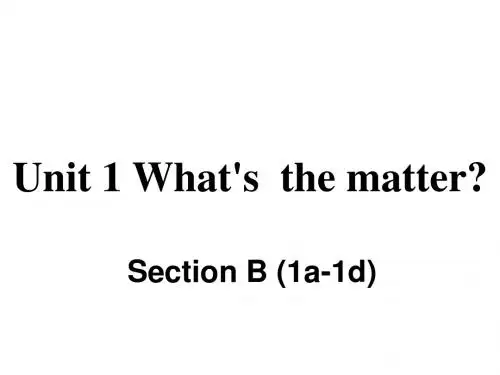 最新人教版新目标初二英语下册Unit 1 Section B (1a-1d)  (2a-2e (3a-Self Check)课件
