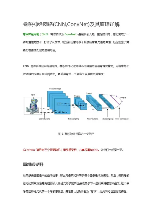 卷积神经网络(CNN,ConvNet)及其原理详解