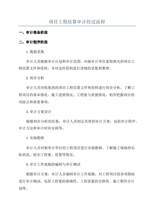 项目工程结算审计经过流程