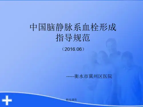 中国脑静脉系血栓形成指导规范演示课件.ppt