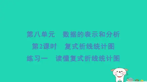 五年级数学下册第八单元数据的表示和分析第2课时复式折线统计图练习一读懂复式折线统计图习题课件北师大版