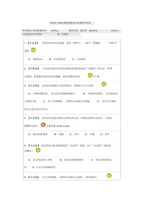 继续教育公需课参考答案