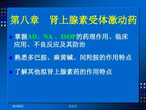 药理学 13.肾上腺素受体激动药