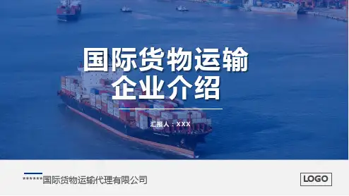 国际货物运输企业介绍商务PPT模板