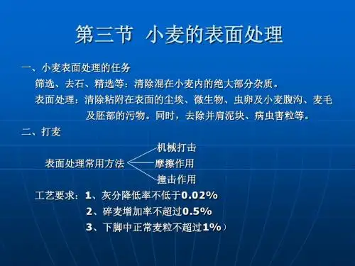 3 第三节 小麦的表面处理