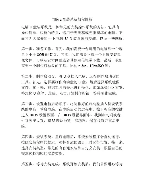 电脑u盘装系统教程图解