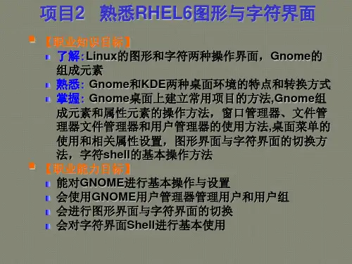 RHEL6版-项目2--熟悉RHEL6的图形和字符界面