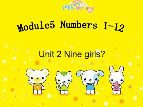 外研三年级起点三年级上册《Module 5Unit 2 Nine girls》PPT课件 (4)