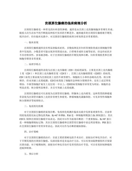 宫颈原位腺癌的临床病理分析